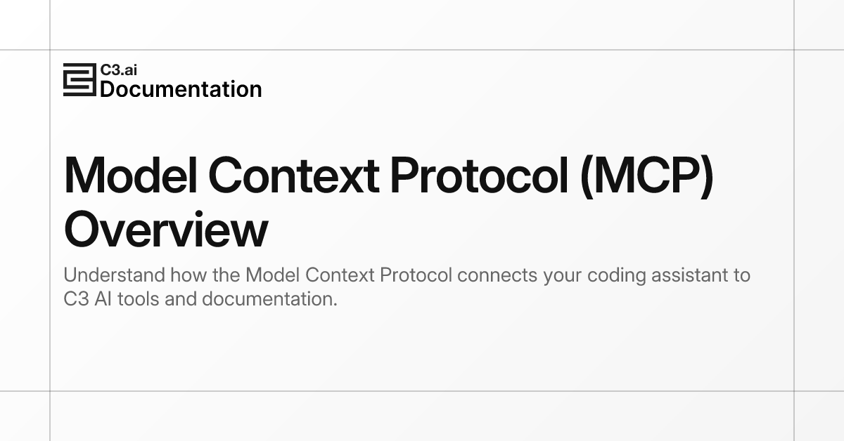Model Context Protocol (MCP) Overview | C3 AI Documentation