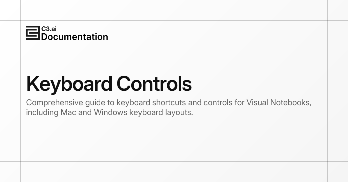 Keyboard Controls | C3 AI Documentation