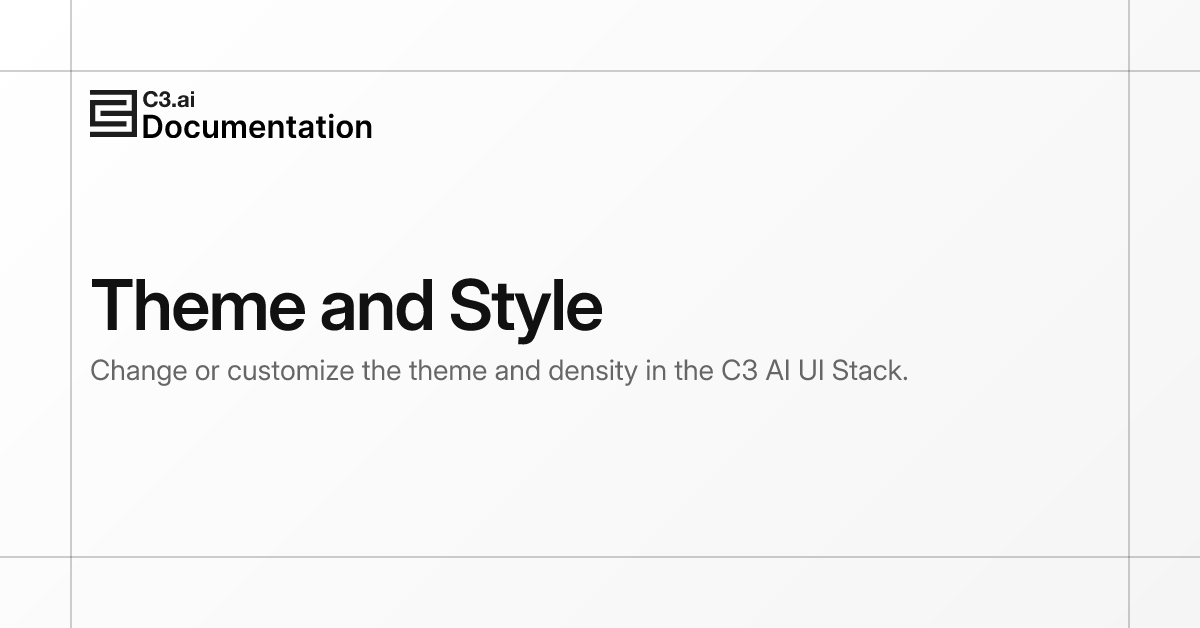 Theme and Style | C3 AI Documentation