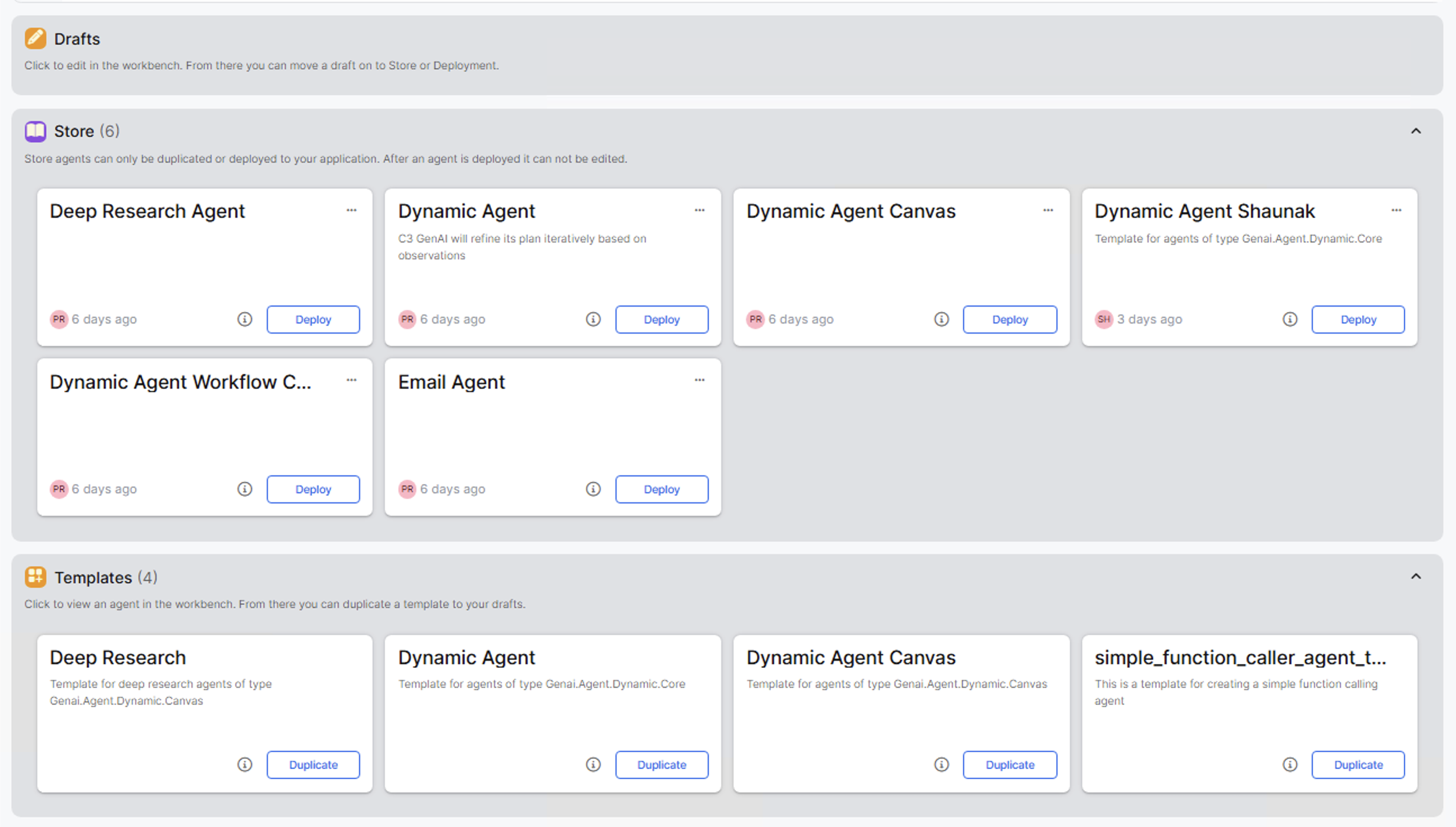 Agents Page