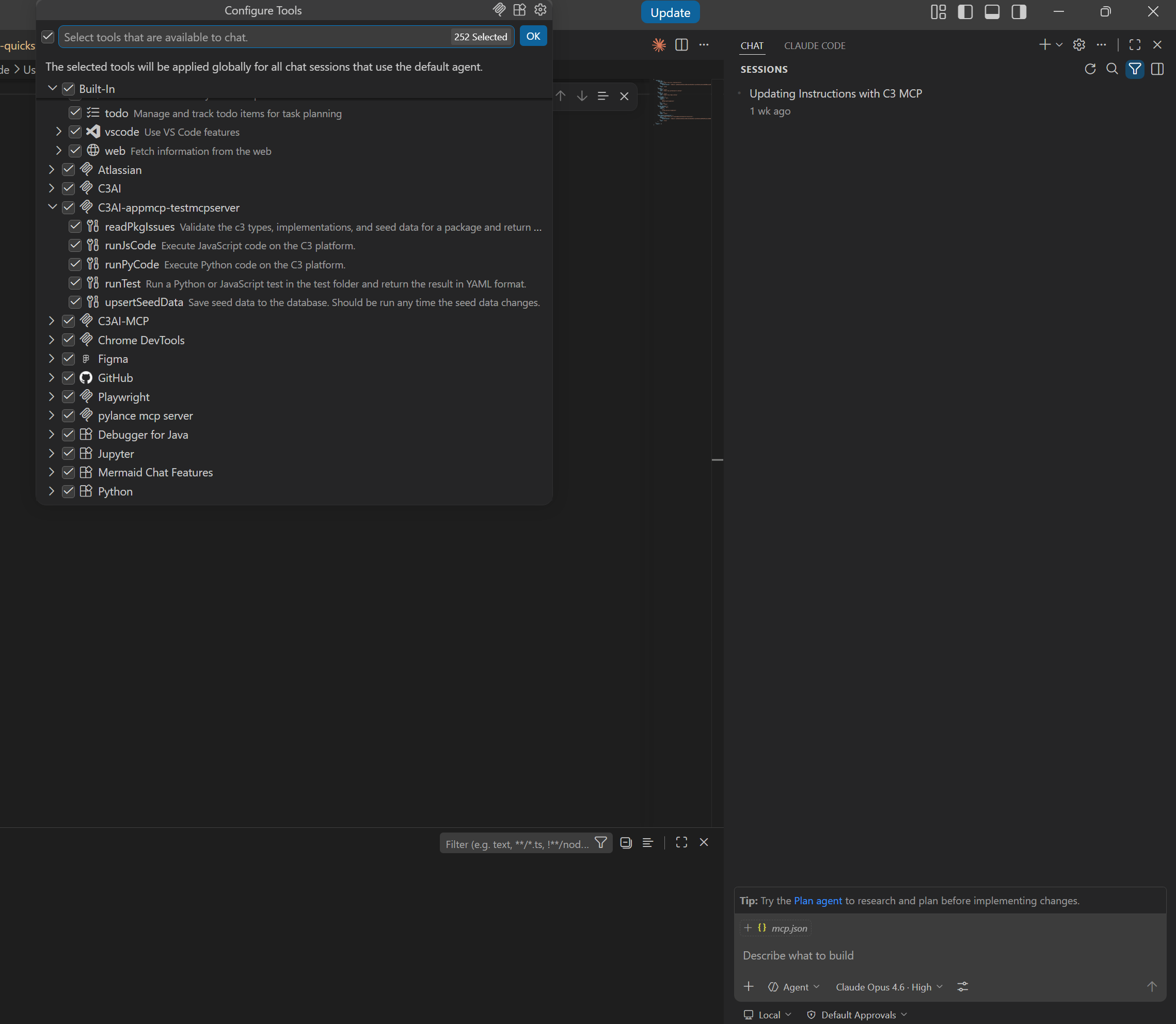 App MCP Listed Tools