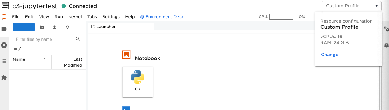 Change Jupyter profile