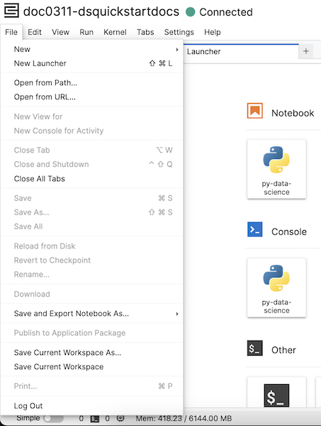 Jupyter log out