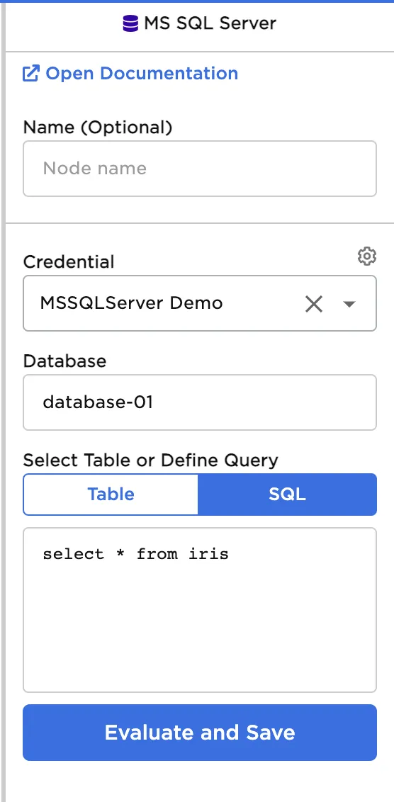 SQL Server query configuration