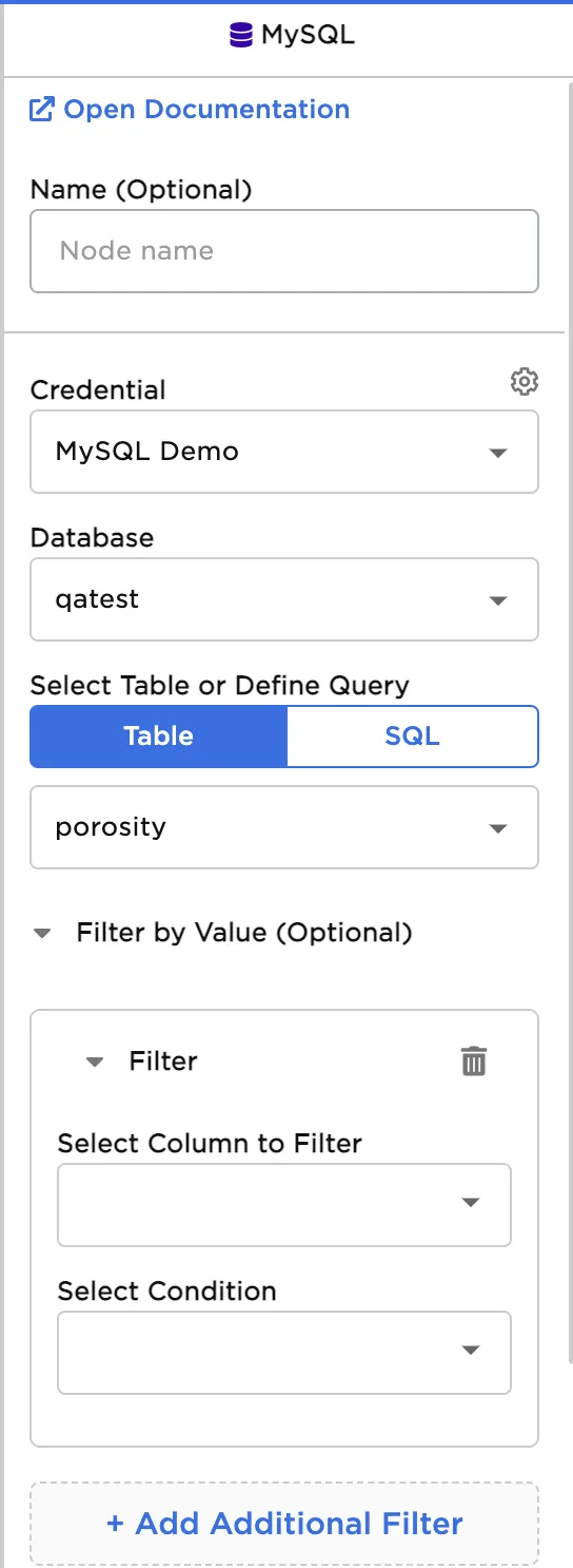 MySQL table configuration