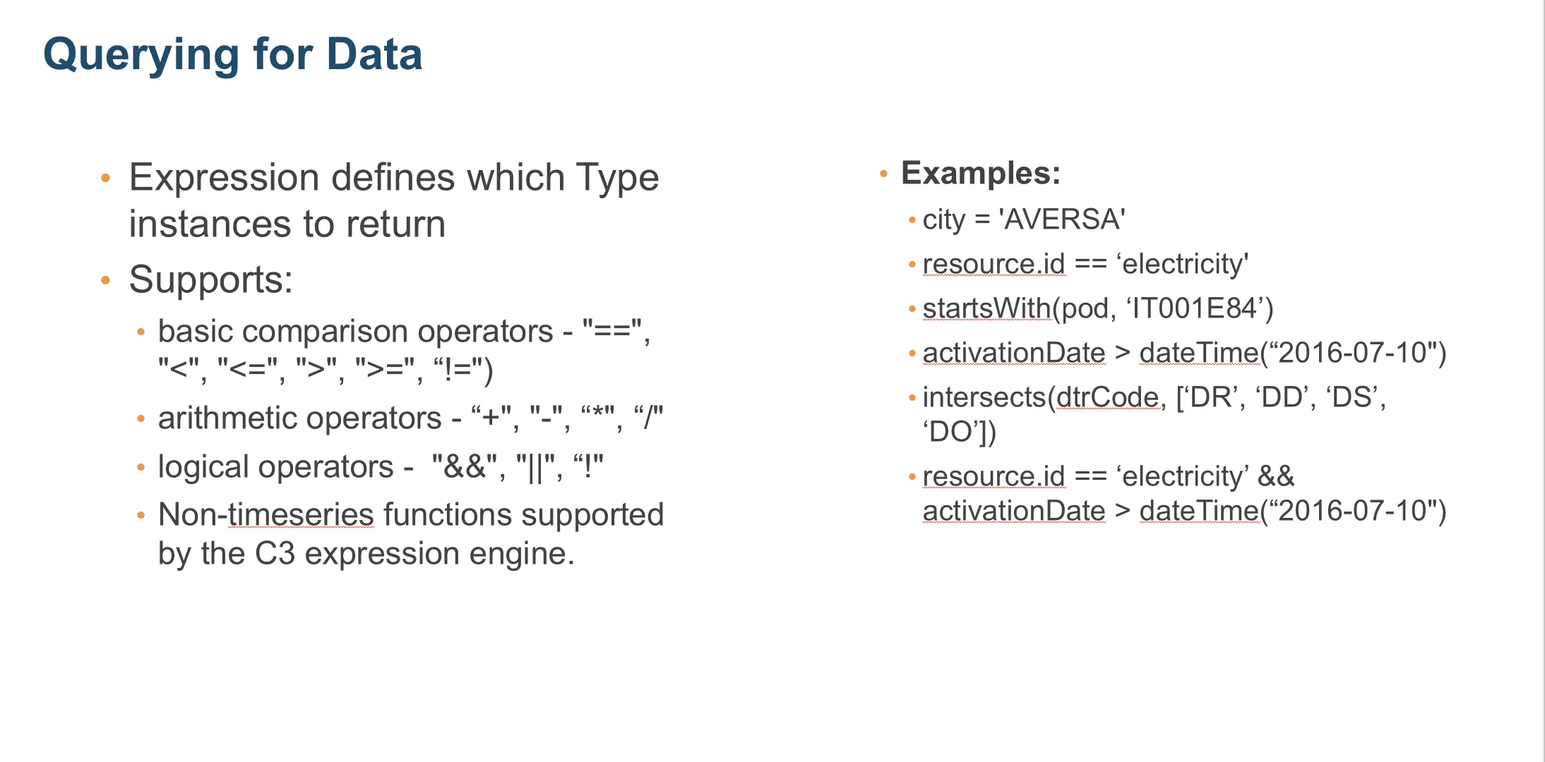 Example filters