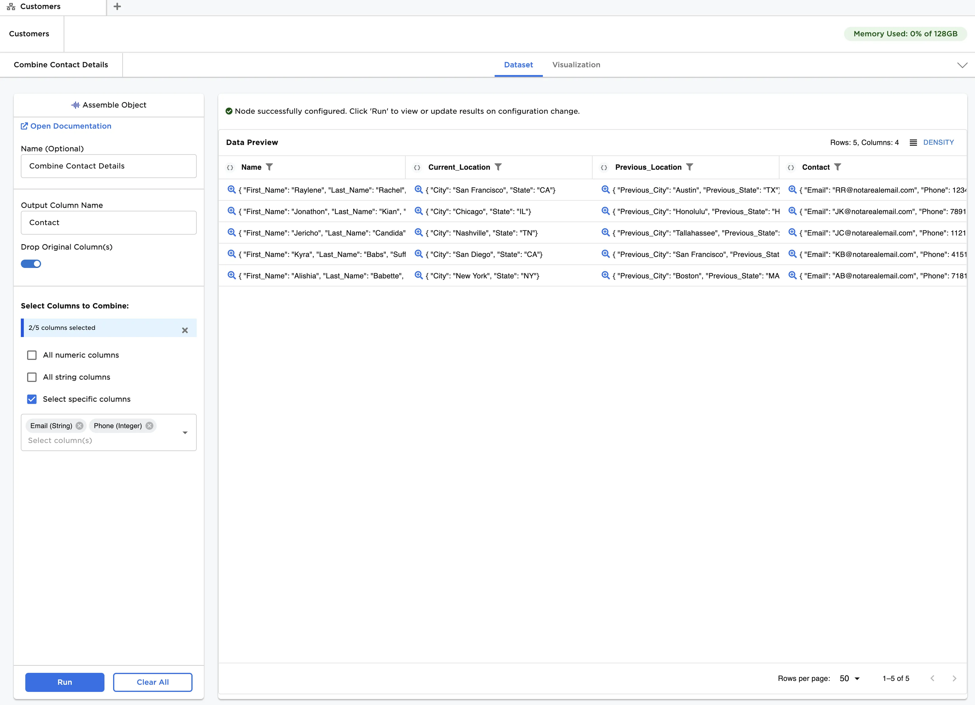Multiple Object columns: Initial grouping - output dataframe