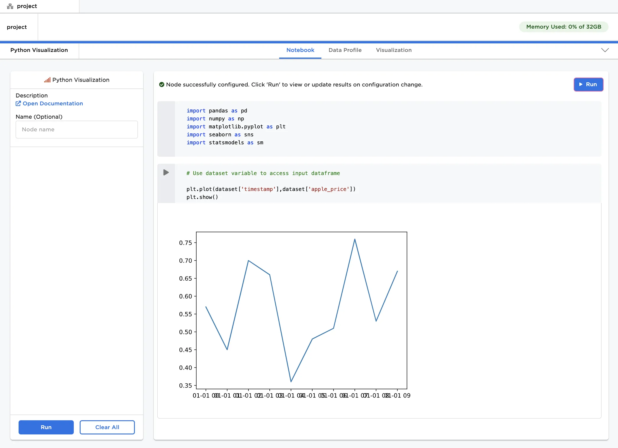 Example output