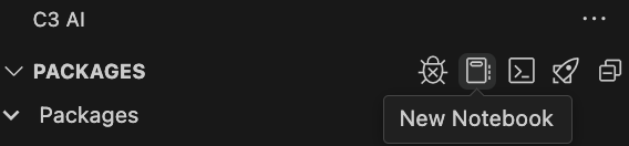 Creating a notebook from package explorer