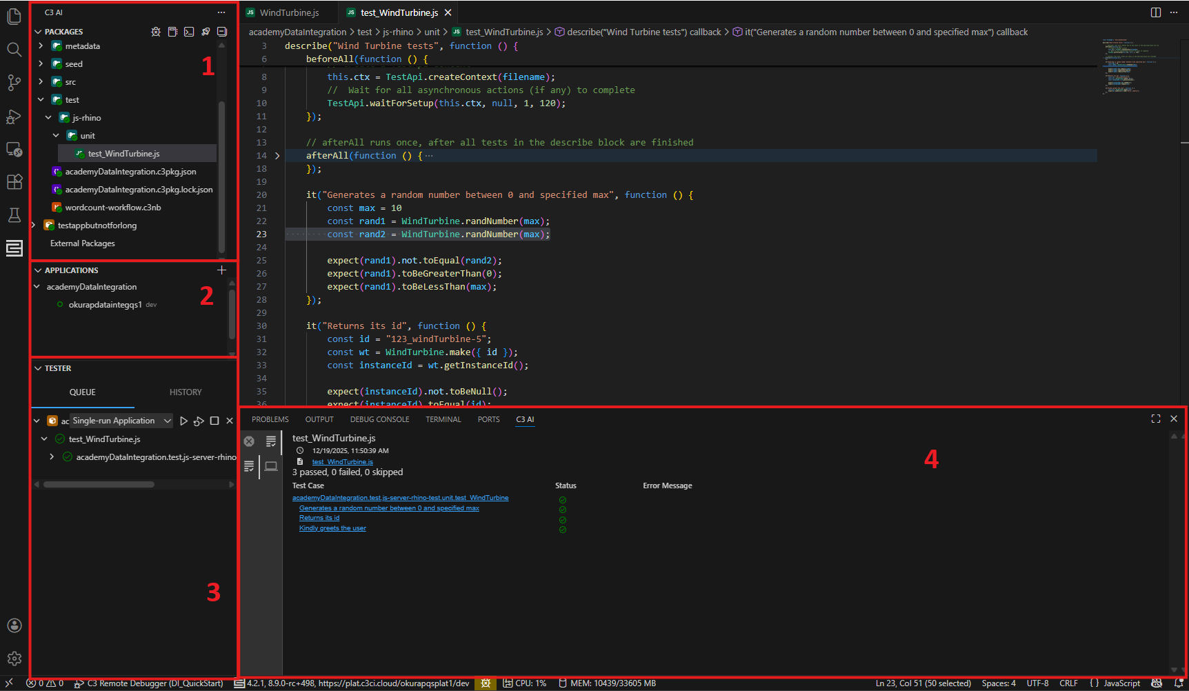 Feature Zones in C3 AI VSCE user interface