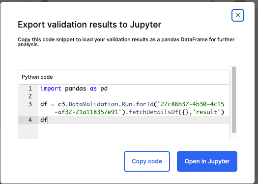 Export Validation Results