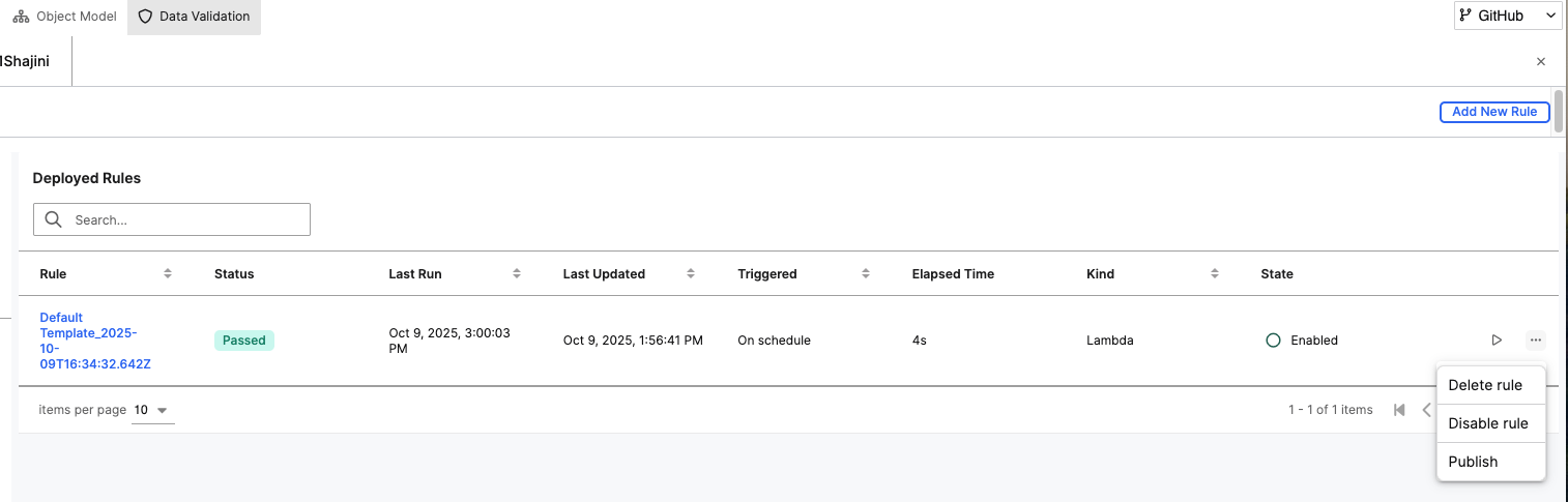 Run and Review the Rule