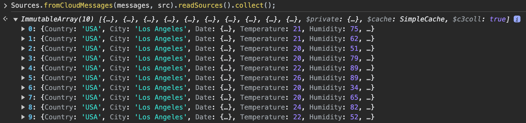 Event Hub send messages