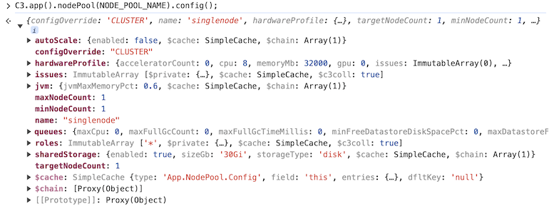Node pool configuration