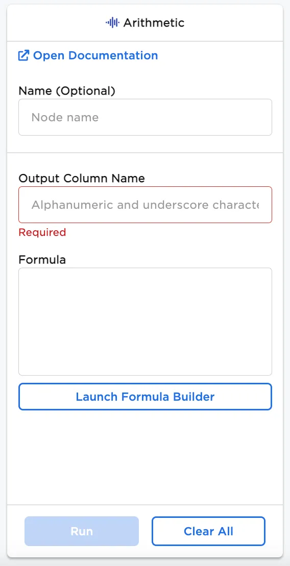 Configuration sidebar