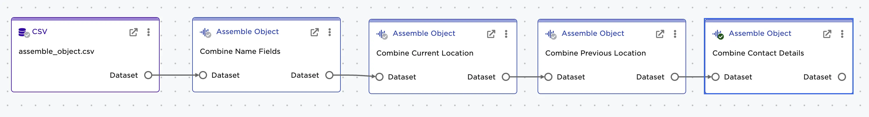 Multiple Object columns: Initial grouping - canvas