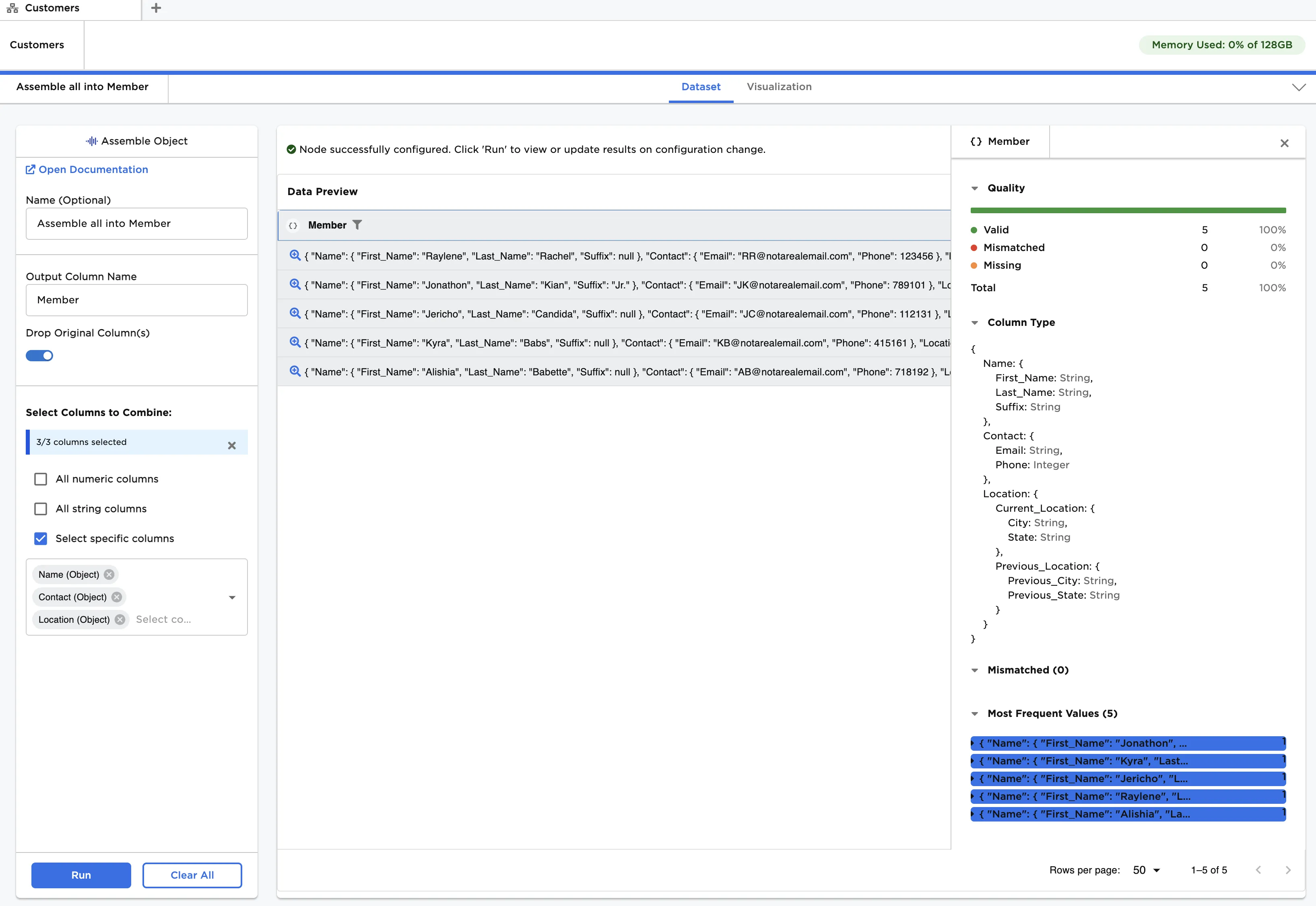 Multiple Object columns: Final grouping - output dataframe