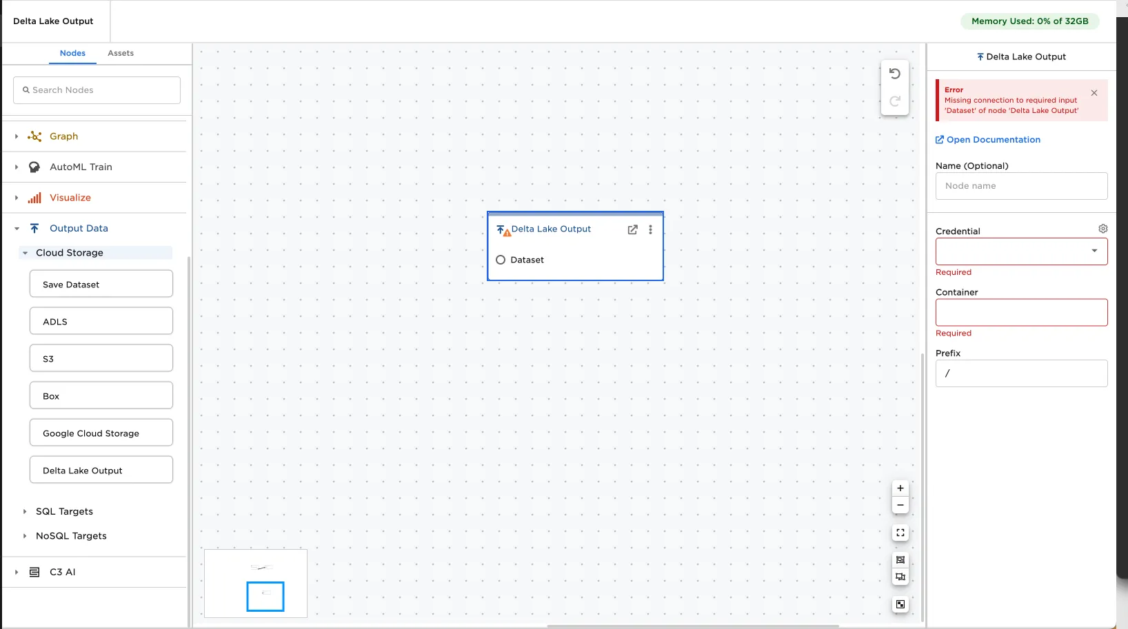 Delta Lake credential settings