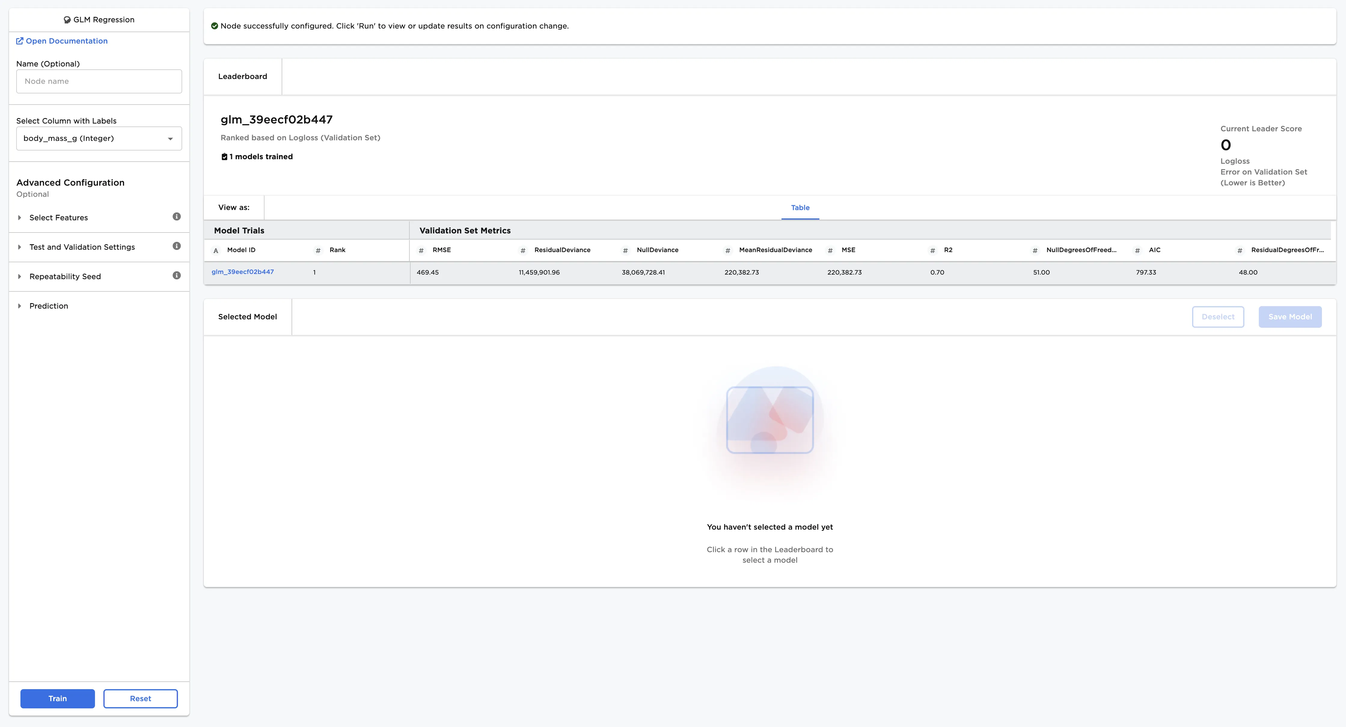 Example dataframe output