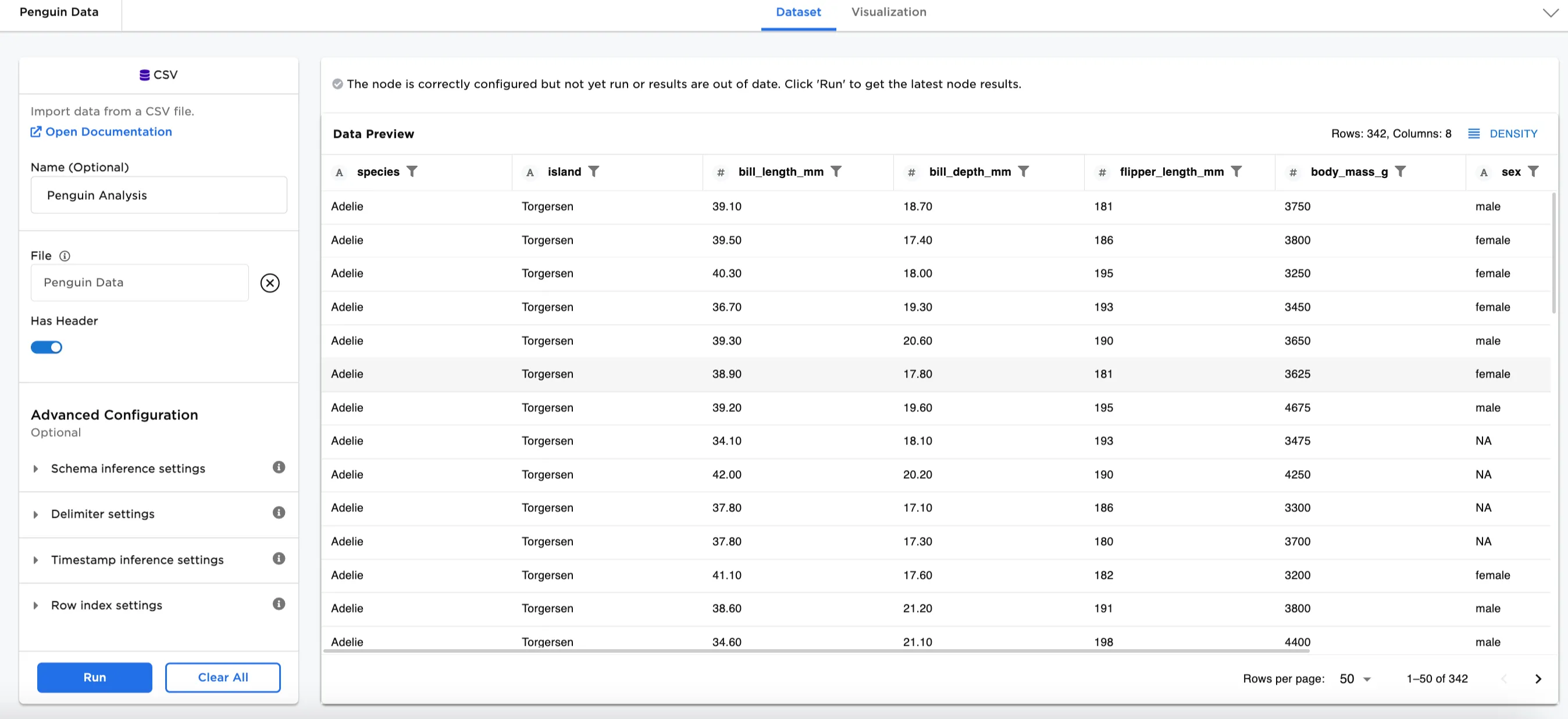 Example source data file