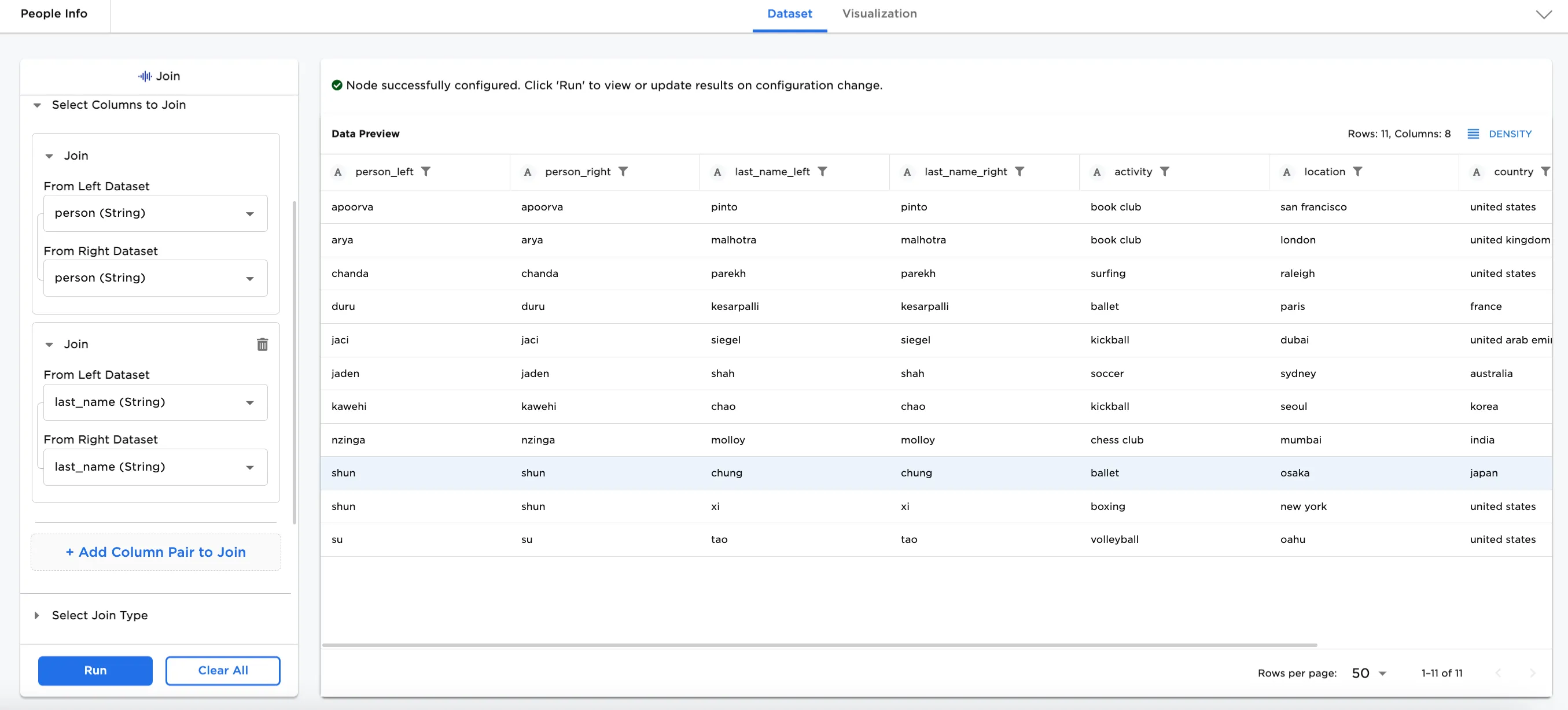 Example of adding another join column