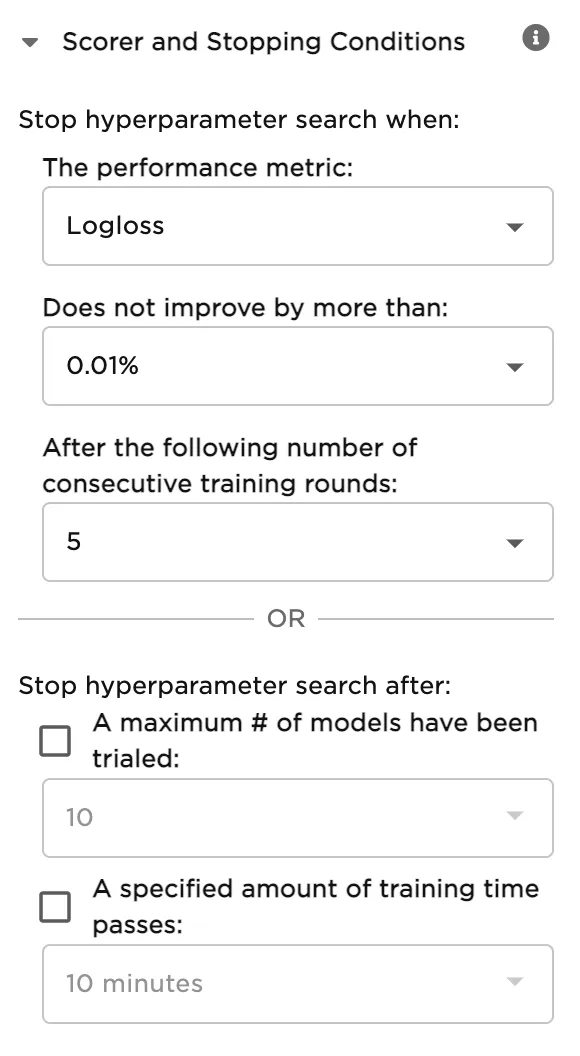 Configuration sidebar