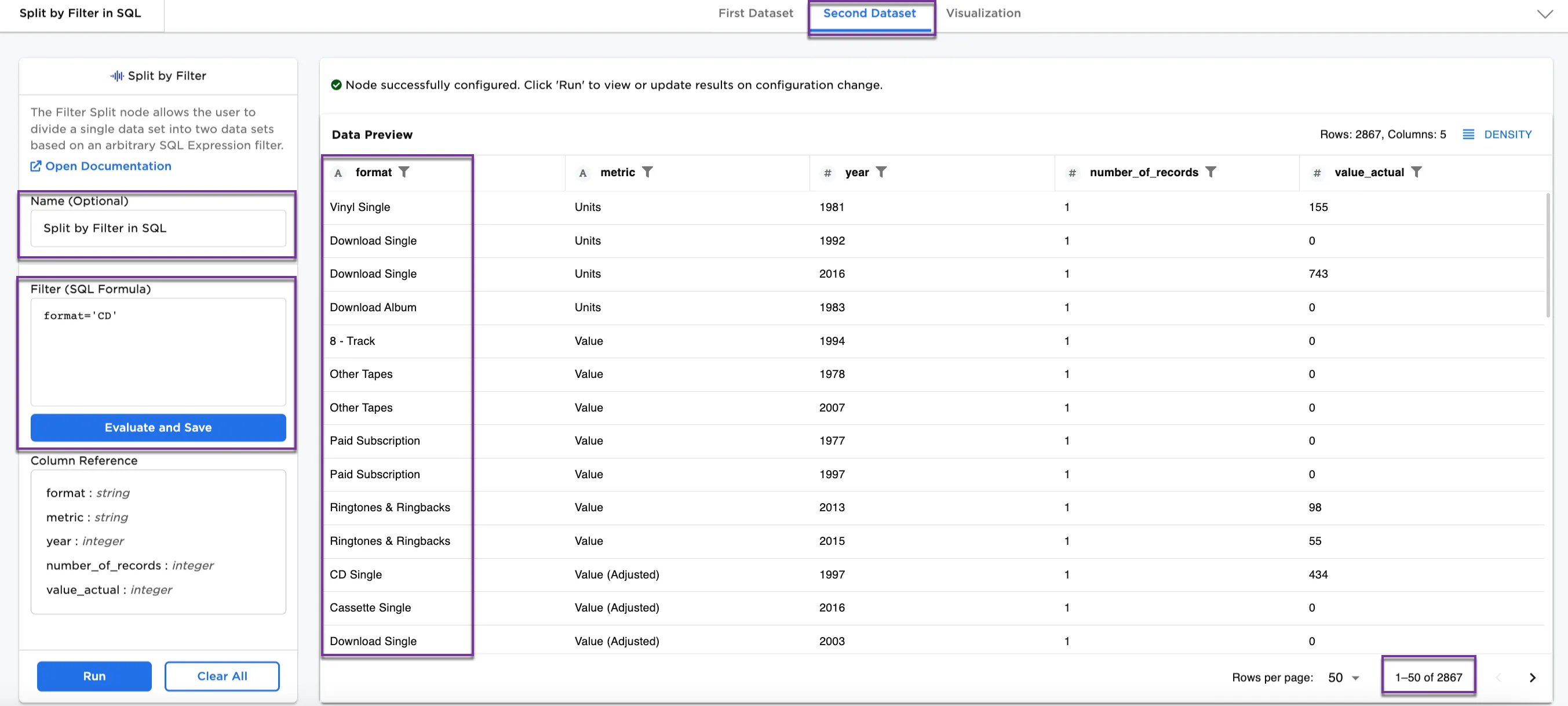 Example Second Dataset