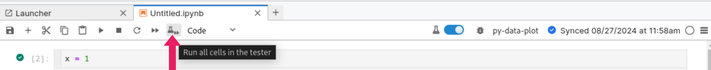 Run all cells in tester