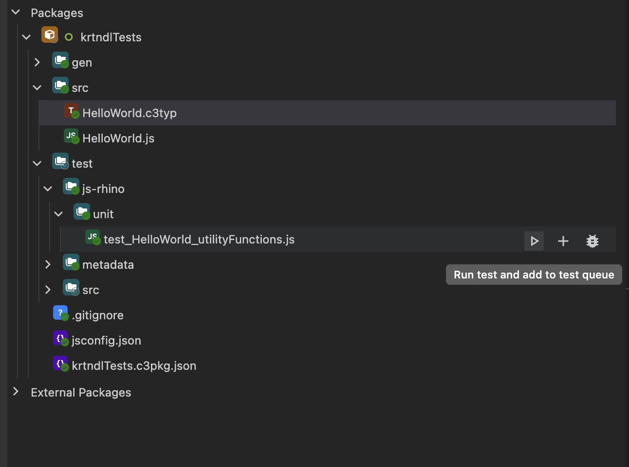 Run tests in VS Code