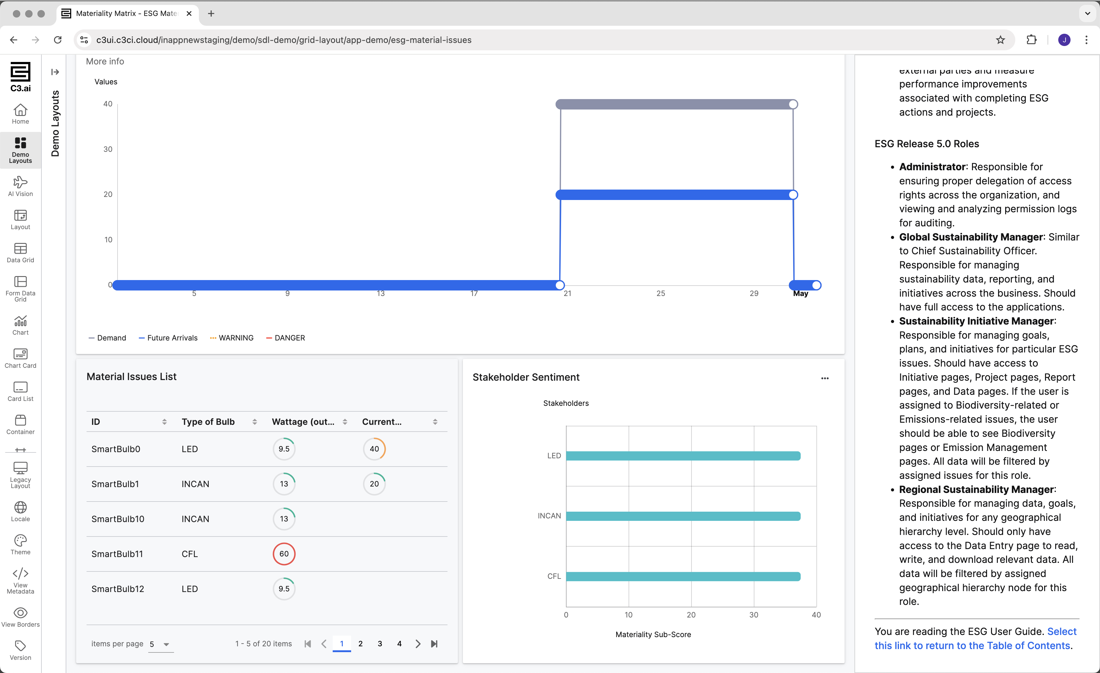 Application with documentation panel