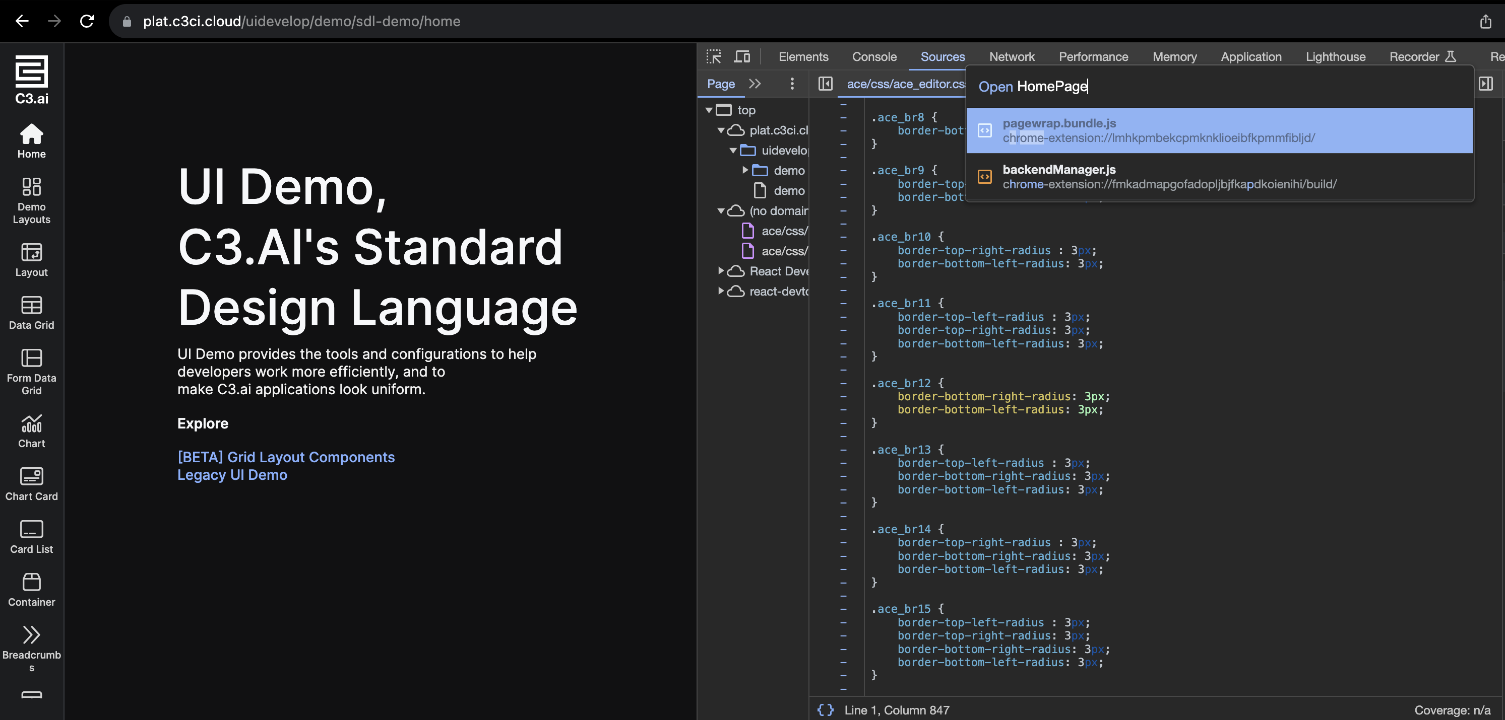 Application in production mode