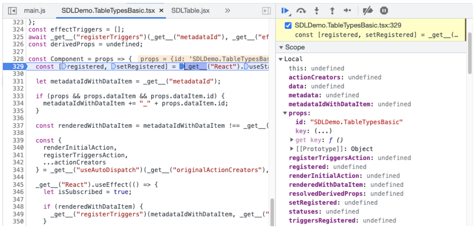 debug txs in sources panel