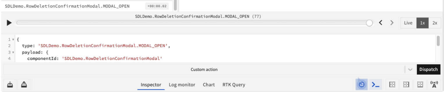 dispatch modified action