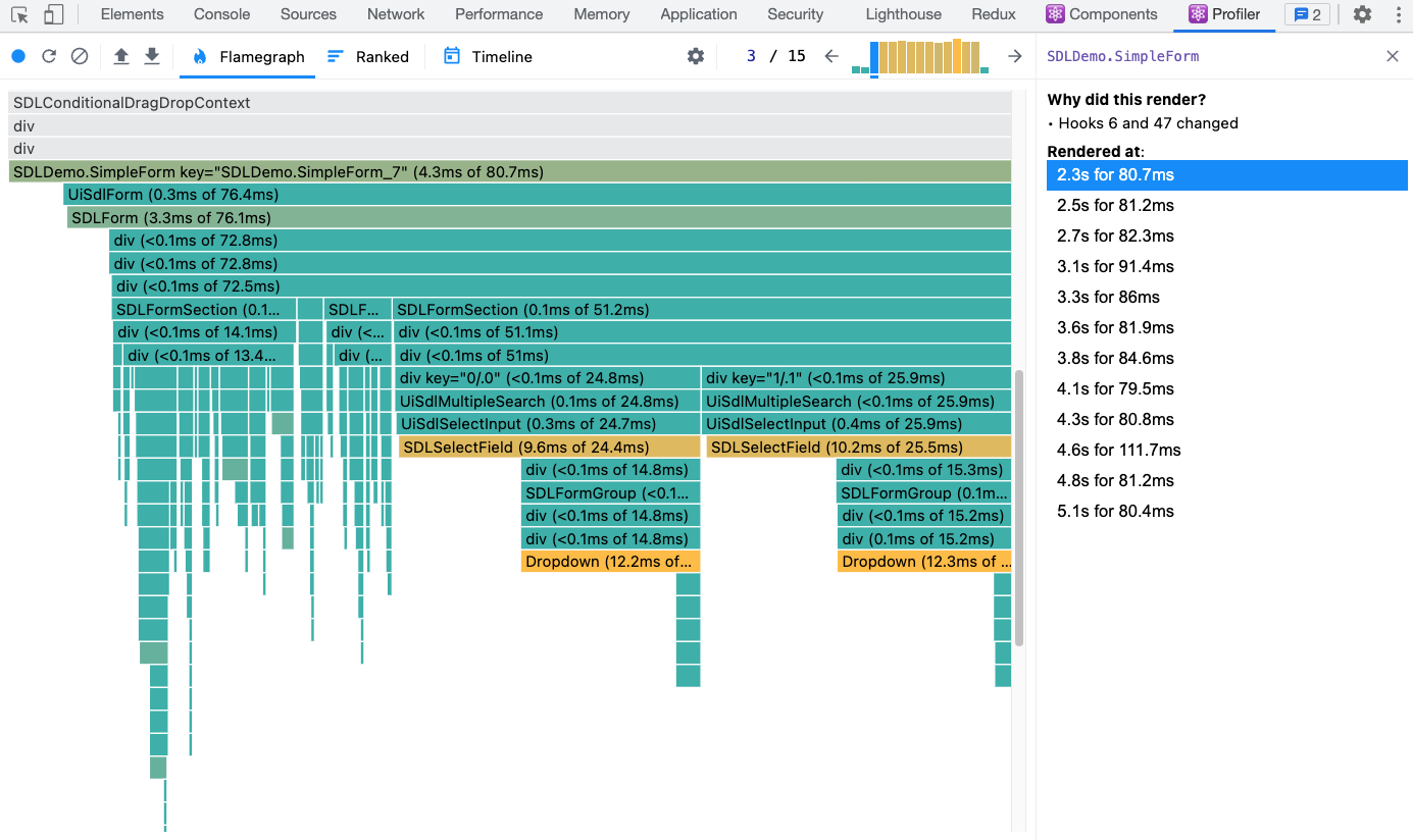 view response flamegraph